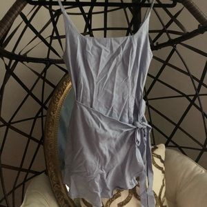 Princess Polly blue wrap dress